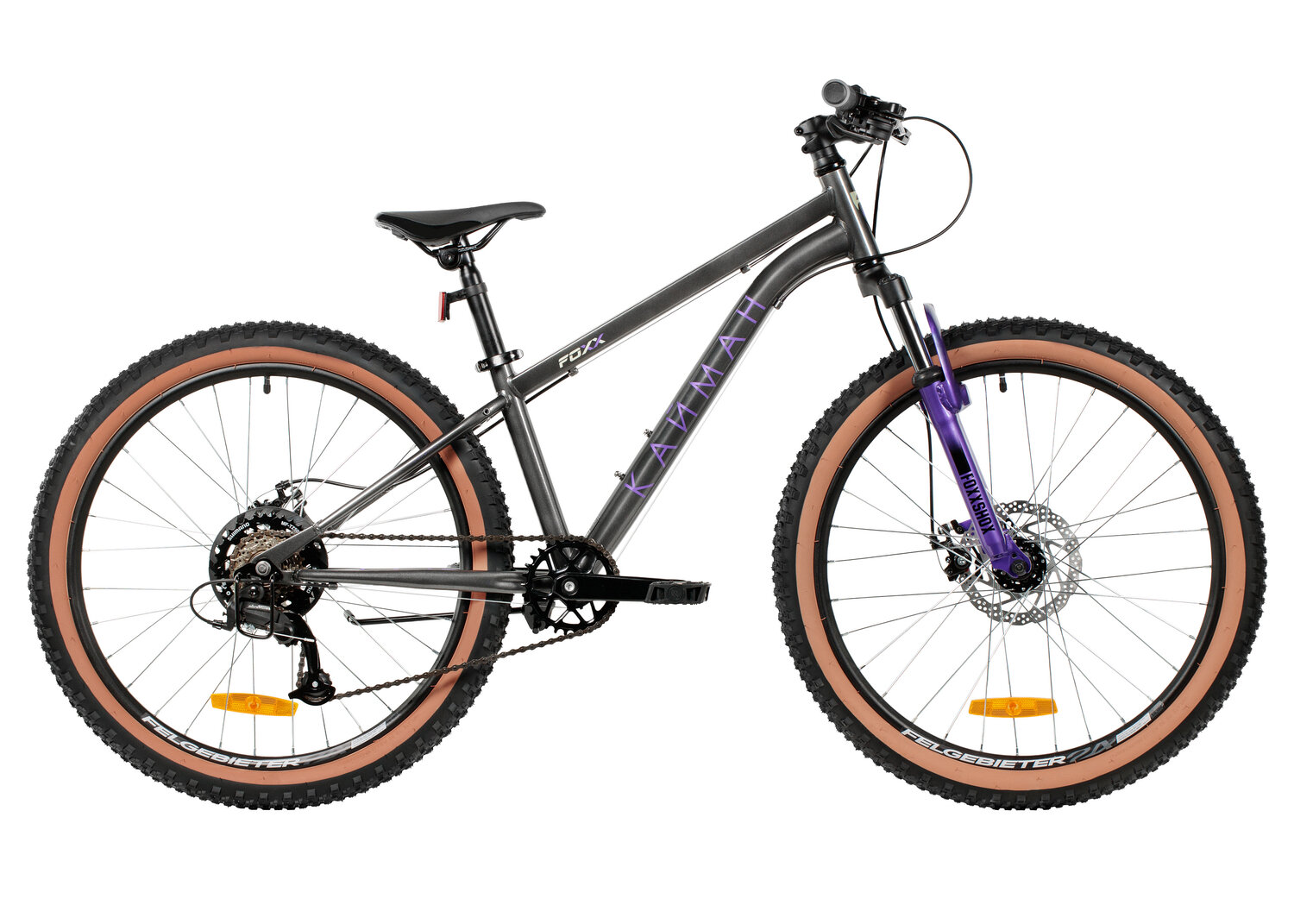 Велосипед Foxx Caiman Jr 24 (2026), рама 12" (130-155 см), черный