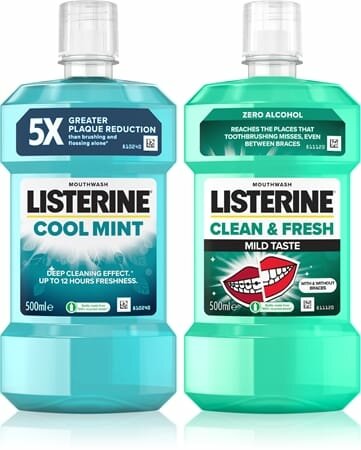 Набор для ухода за полостью рта Listerine Duopack, прозрачный