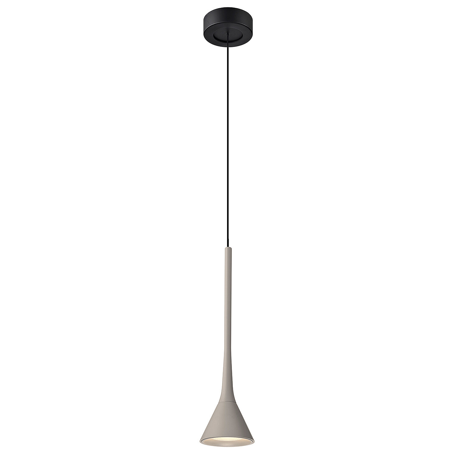 Светильник подвесной Favourite Klokken 4408-1P, серый, LED, 1 лампа