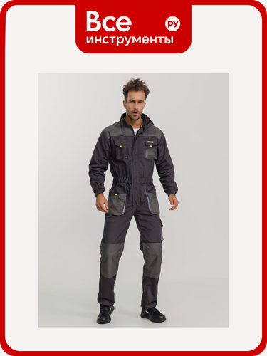 Изображение товара Рабочий комбинезон DOWELL hd, L, для наколенников, ткань TWILL, световозвращающая полоса, застежка