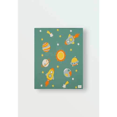 фото Плед вязаный космос toucankids, тукан кидс хлопковый для новорожденных