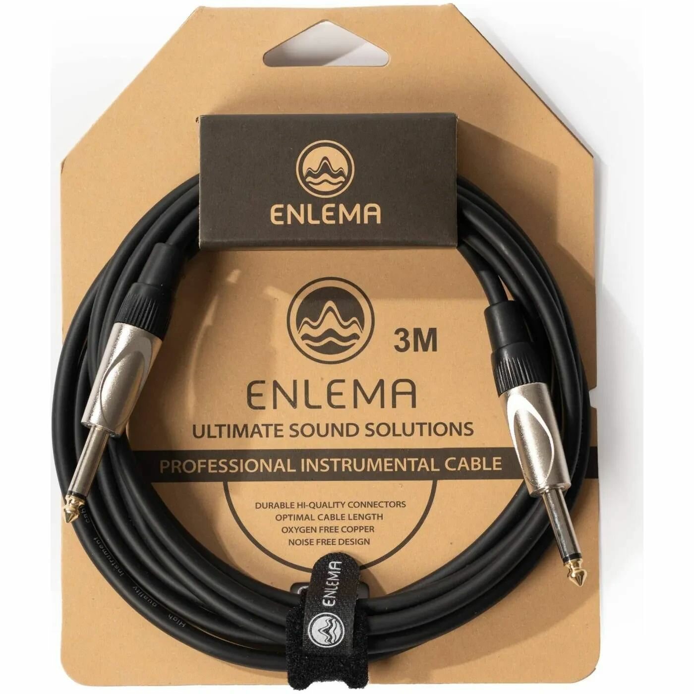 Инструментальный кабель ENLEMA J3 Standard Black Jack 6.3 (M) Jack 6.3 (M), 3 м