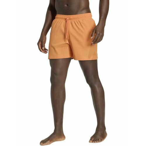 фото Шорты спортивные adidas iconisea stretchy seersucker swim 5 inch shorts, размер xs, оранжевый