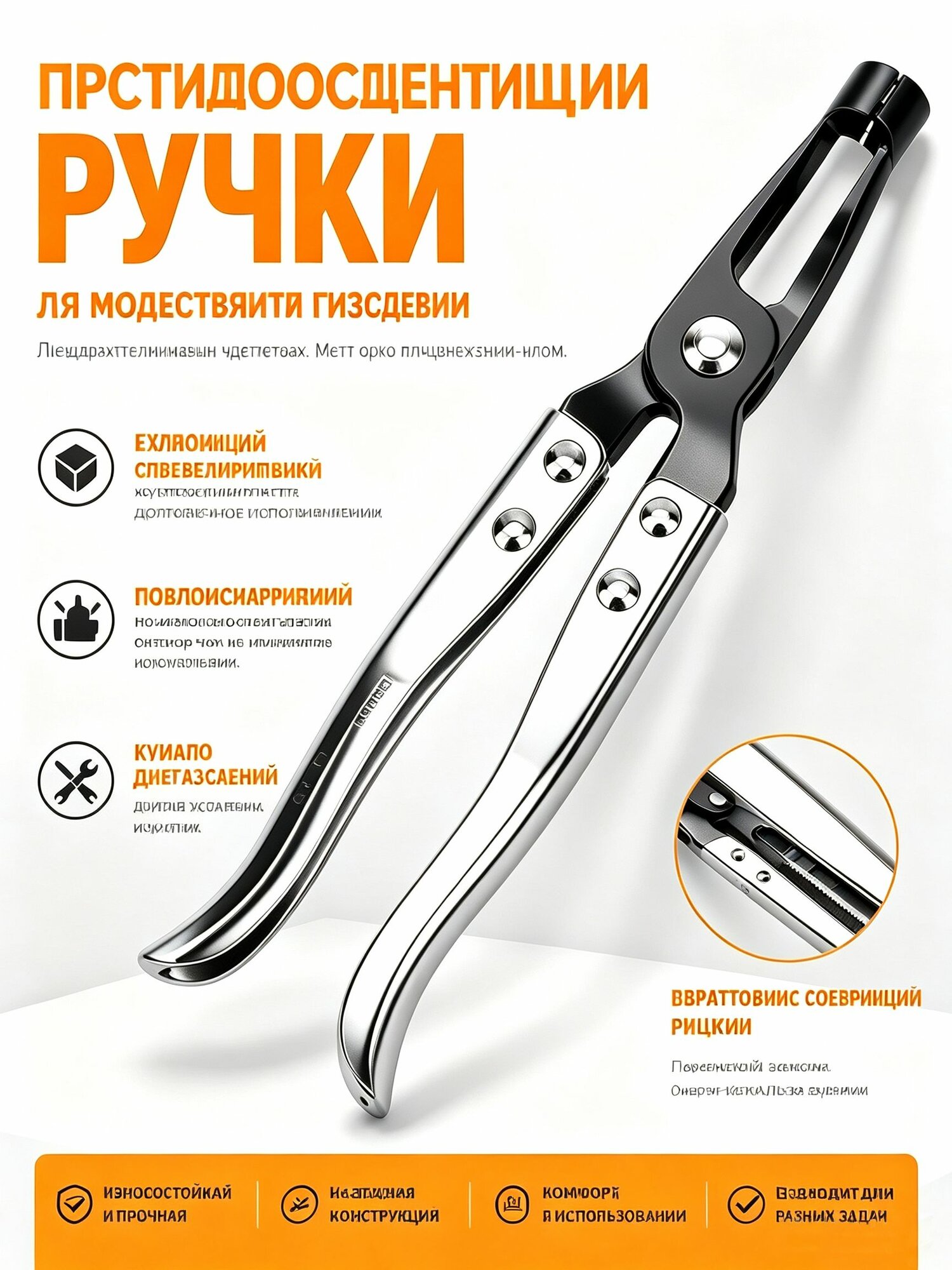 Щипцы для замены маслосъемных колпачков 270мм, 42274вт, МаякАвто