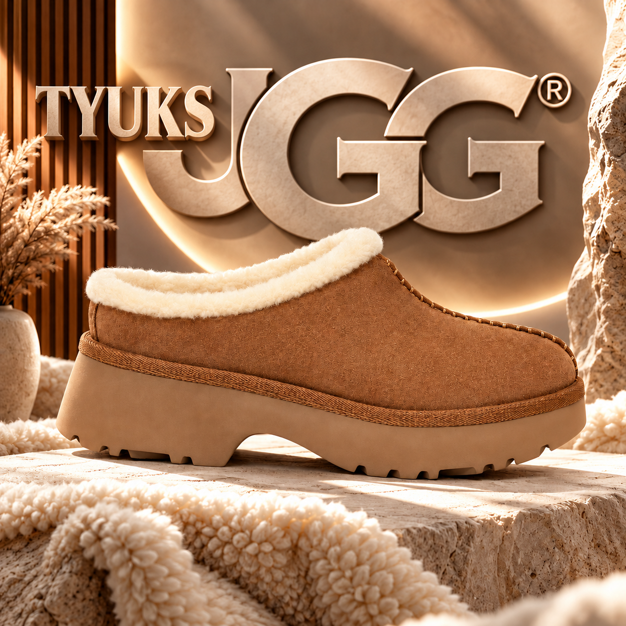 Угги UGG UGG New Heights Cozy Clog "Chestnut"