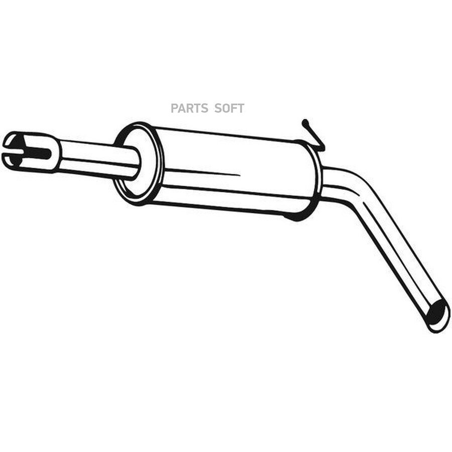 Глушитель VW Polo (14-) средняя часть BOSAL от официального дистрибьютора, BOSAL, артикул 220031