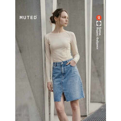 фото Юбка muted mini, размер l, голубой