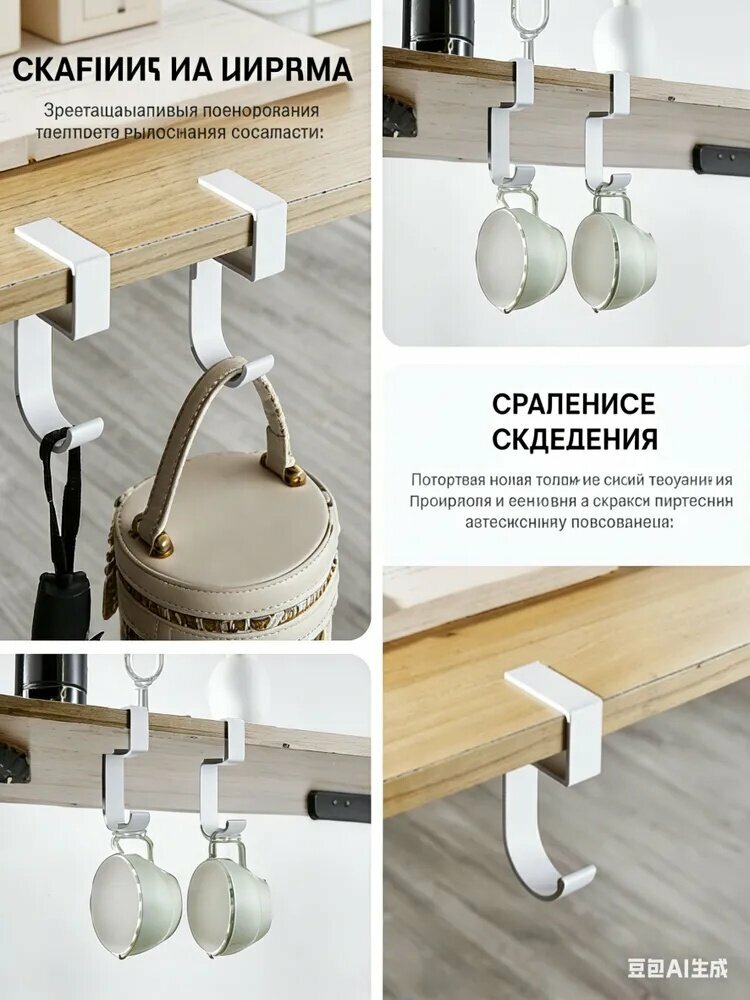 Крючок декоративный для украшений S-shape 1 шт.