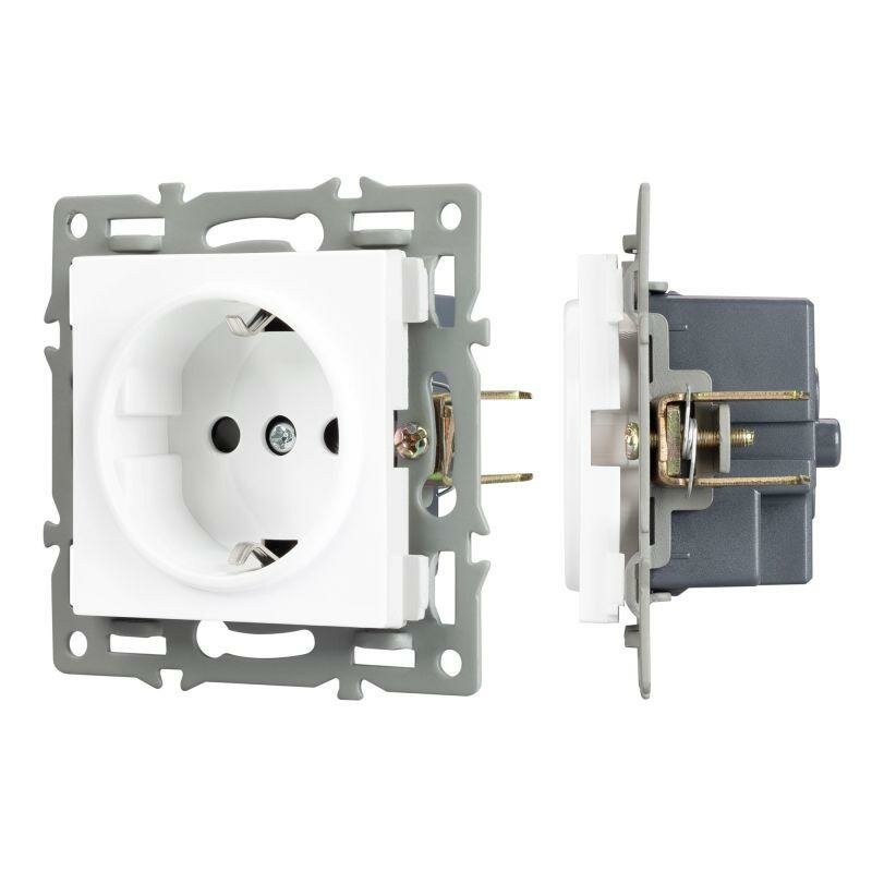 Механизм электрической розетки SCT-MEU1-PL-WH (250В 16А) Arlight 043730