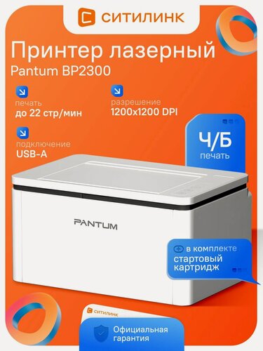 Изображение товара Принтер лазерный Pantum BP2300 черно-белый A4