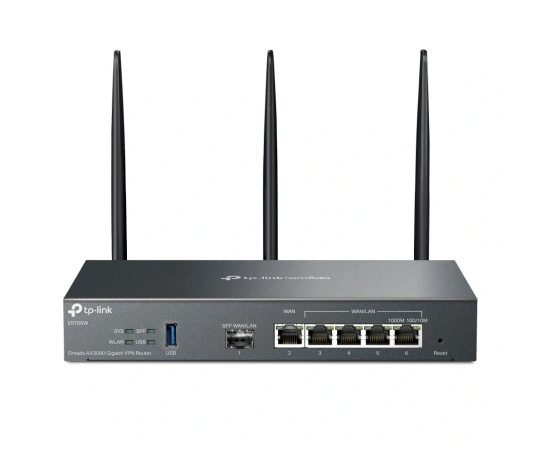 Межсетевой экран TP-Link Omada ER706W AX3000 10/100/1000BASE-TX/SFP черный