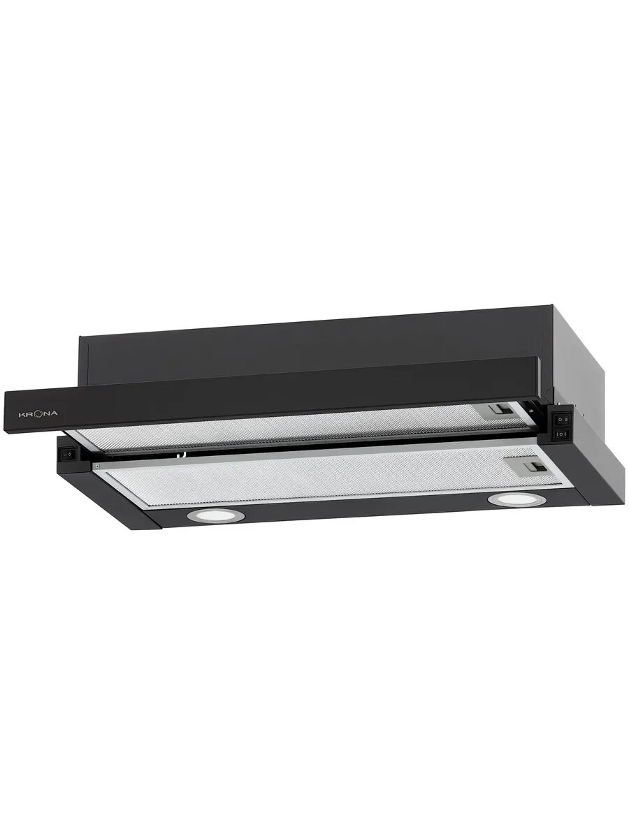 Встраиваемая вытяжка Kamilla T 600 Black (1 мотор)