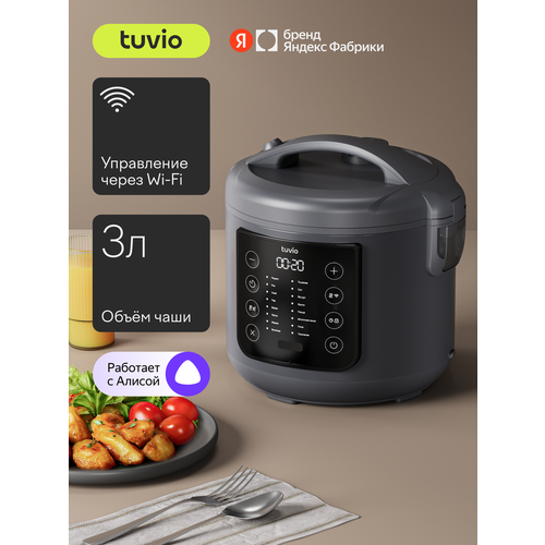фото Мультиварка tuvio мультиварка tuvio tmc01b3s, серый