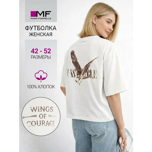 фото Футболка mark formelle для женщин, размер 164/170-84-90, белый