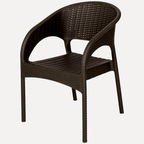 Изображение товара Кресло садовое OLA DOM Rattan, коричневое, 58х62х80,5см, 4,38кг