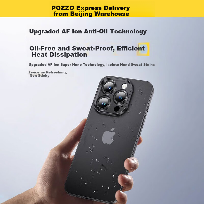 POZZO iPhone 13 Pro Ультратонкий матовый противоударный мягкий чехол с полной защитой камеры, глубокий космос черный