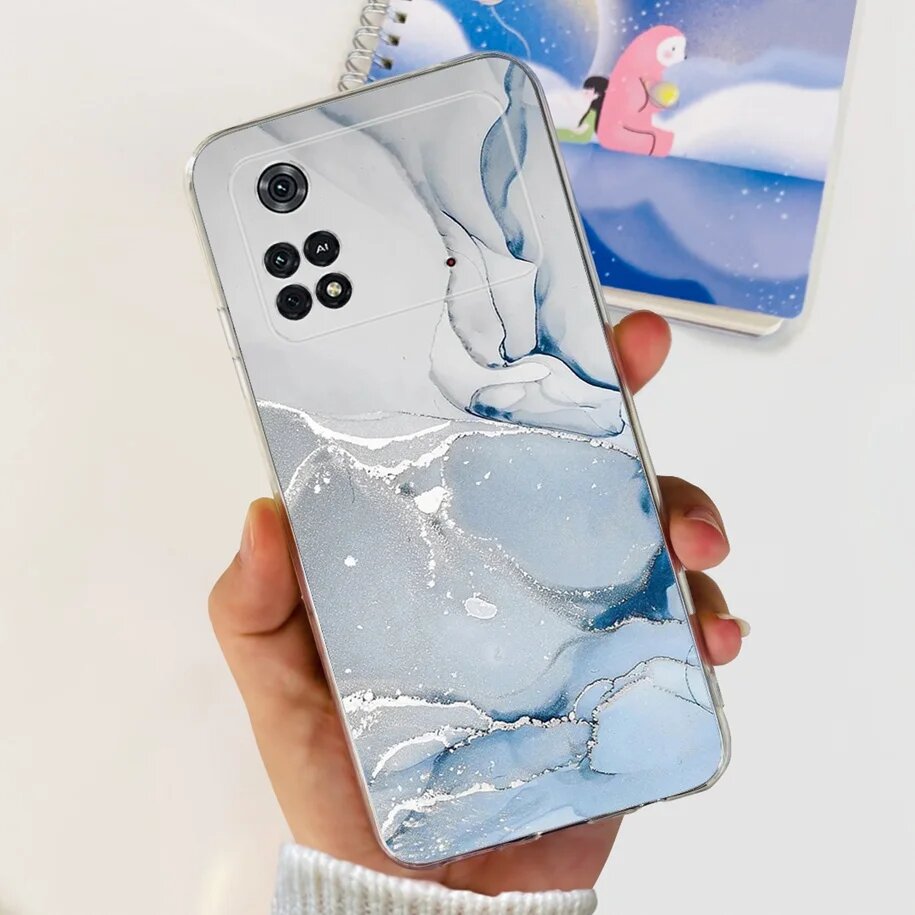 Для Xiaomi Poco M4 Pro 4G чехол модный чехол с бабочкой мягкий силиконовый прозрачный чехол из ТПУ для телефона Xiaomi Poco M4 Pro PocoM4 5G Funda
