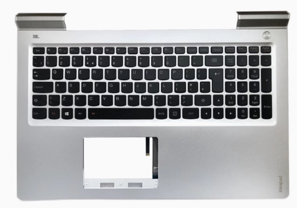 Клавиатура для Lenovo YOGA500-15ISK/500-15IHW с серебристым C-чехлом, версия для Испании (SP)