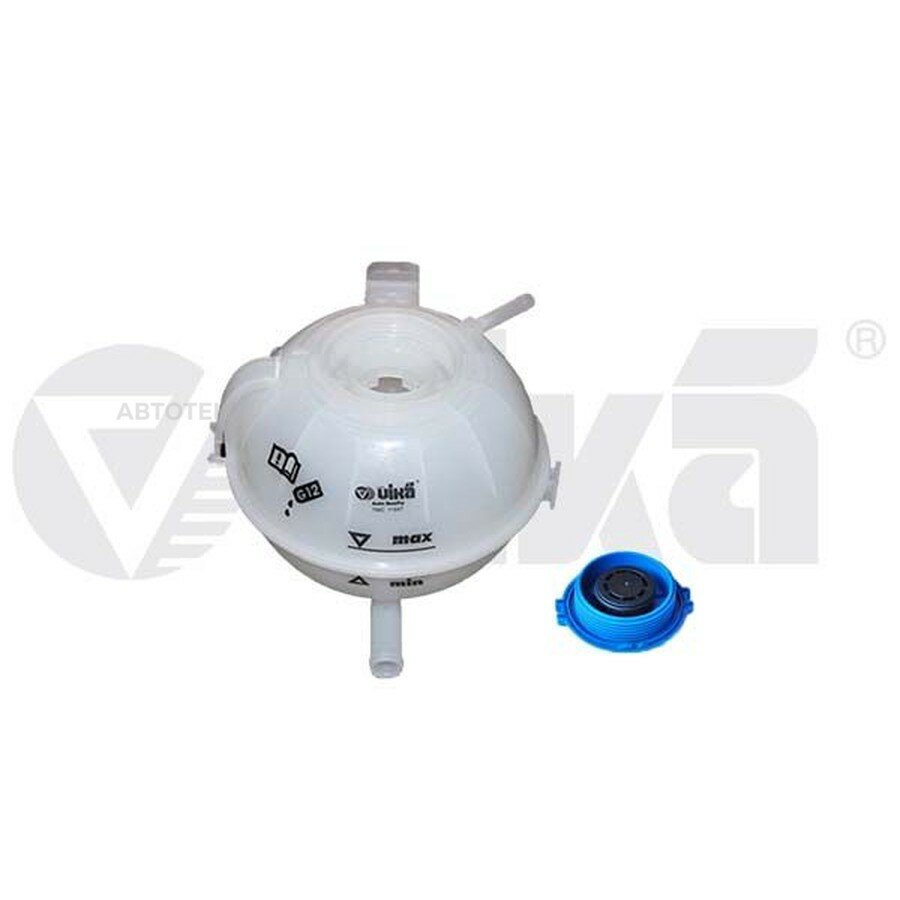 Бачок расширительный VIKA 11211837601 SKODA Fabia I-III/Rapid, VW Polo 9A/9N/V/Sedan 00-> (с крышкой)