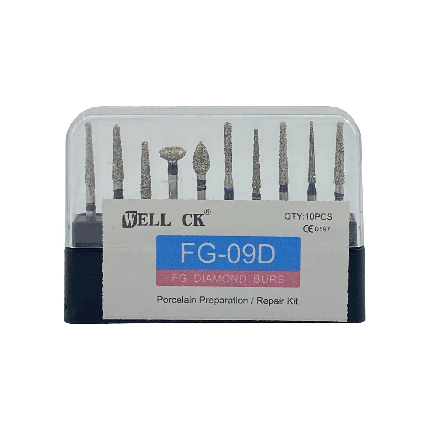 WELLCK набор стоматологических алмазных боров FG 1,6 мм FG-09D (10pcs)