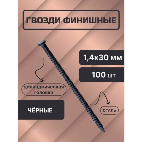 фото Гвозди финишные 1,4x30 (черненый 100 шт) стройбат