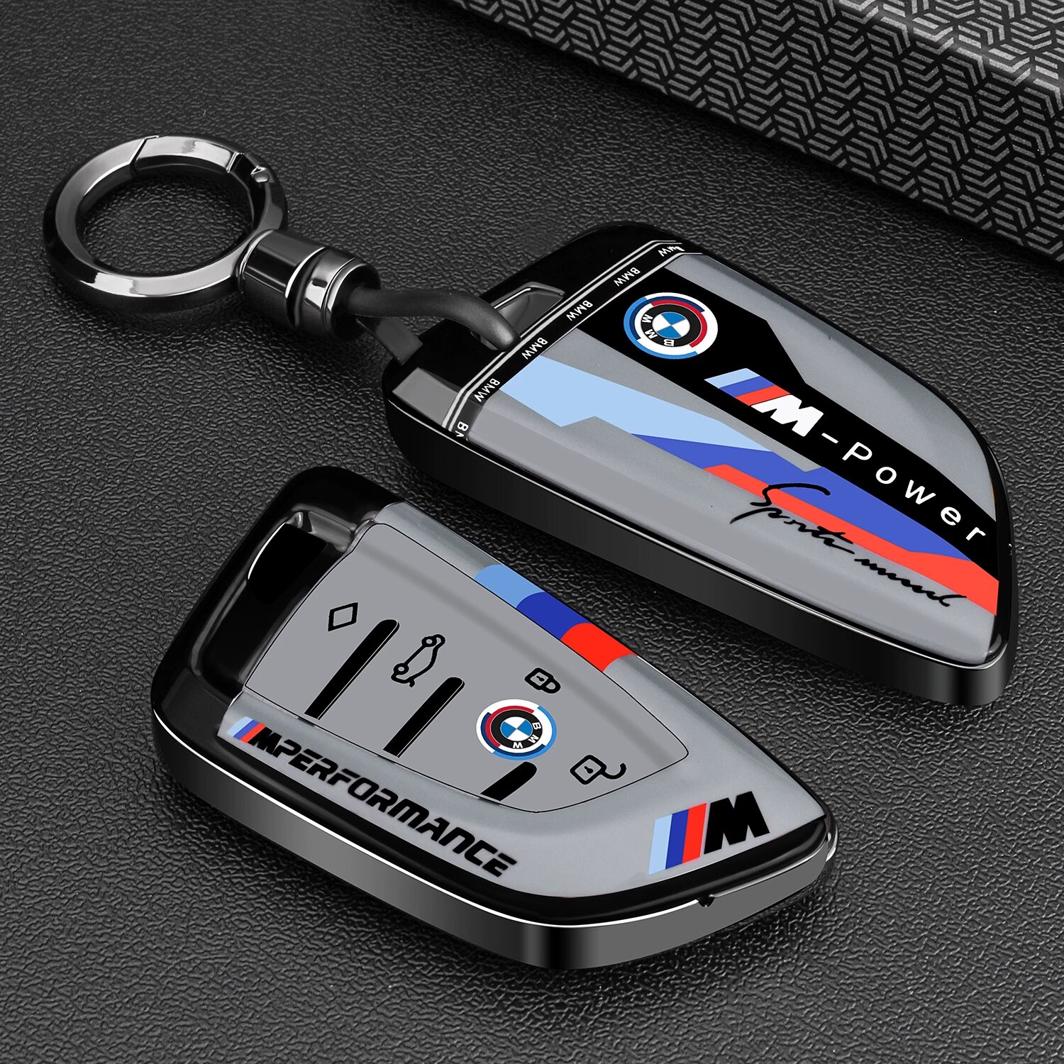 BMW Ключ-браслет для 3 и 5 серий, минеральный серый, покрашенный дизайн с простой круглой застежкой, элегантный