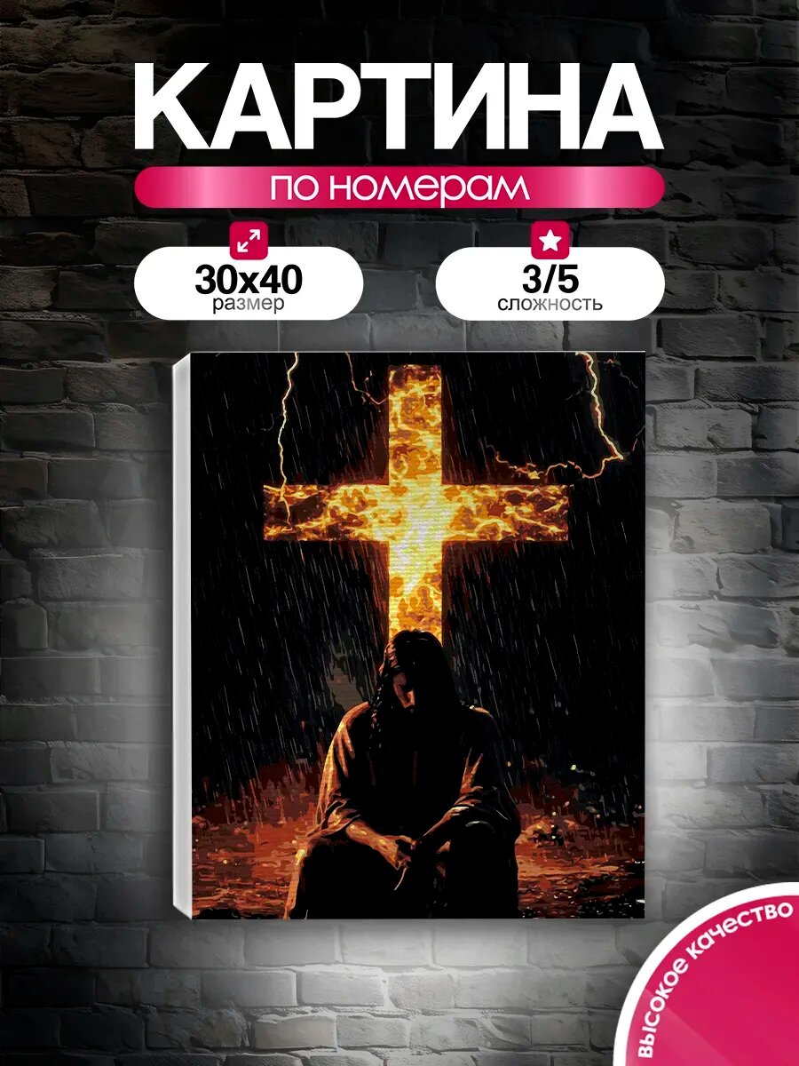 Картина по номерам 30x40 Иисус Христос