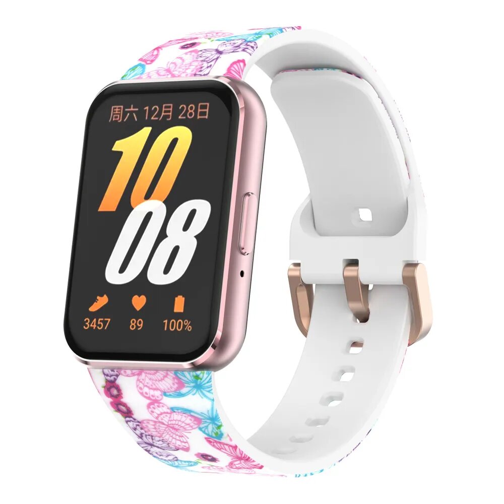 Силиконовый ремешок с принтом для Samsung Galaxy Fit3