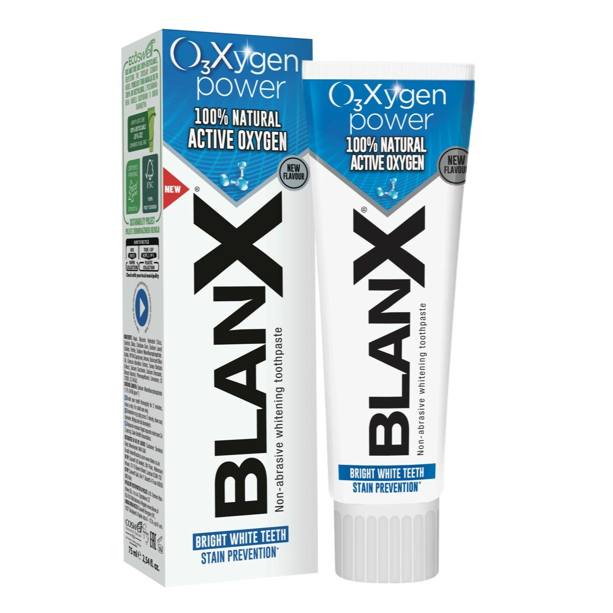 BlanX O3X Professional Toothpaste/Отбеливающая зубная паста BlanX O3X, 75 мл