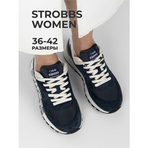 фото Кроссовки strobbs, полнота 6 (ru)/ на среднюю стопу, размер 36, синий