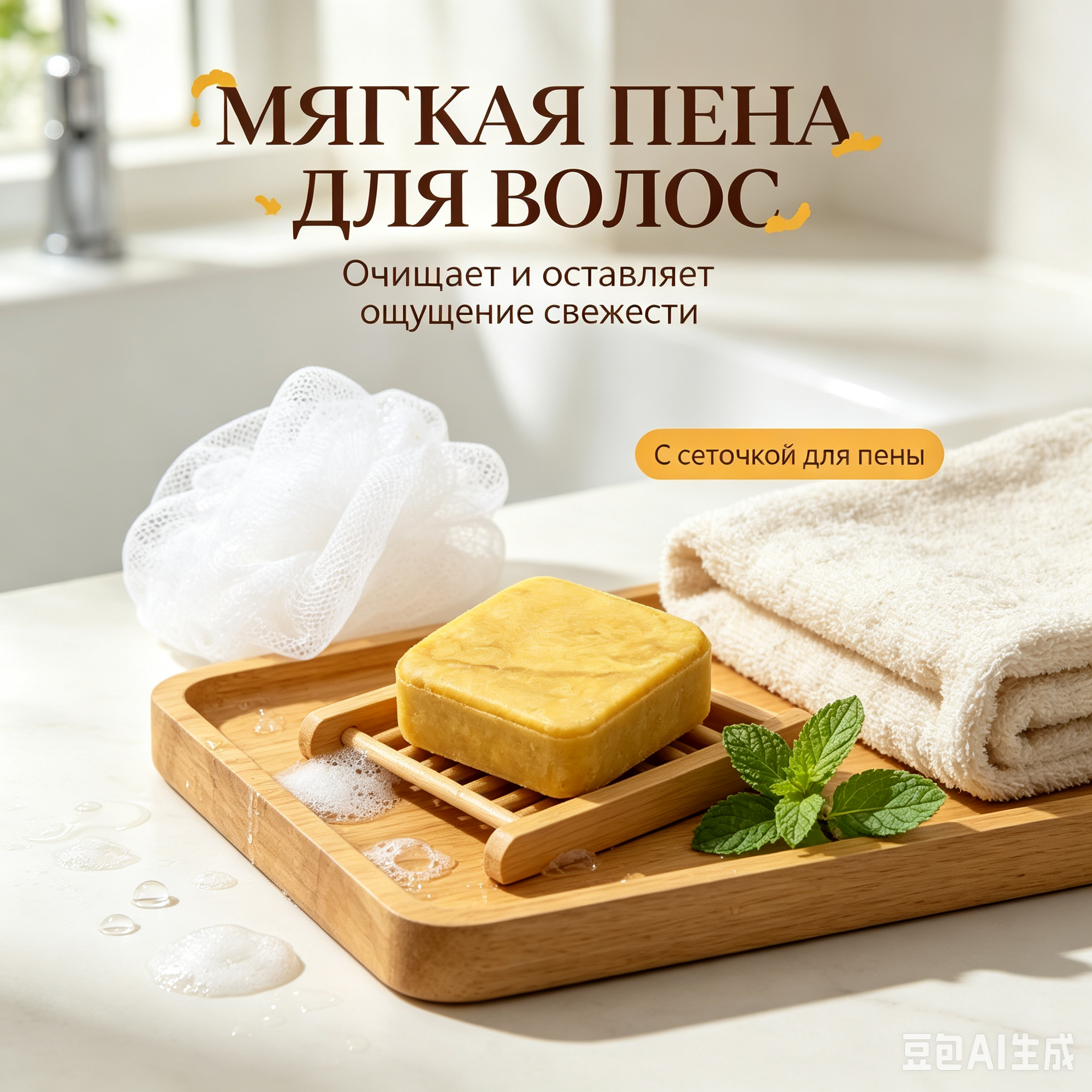 Мыло для волос с куркумой ручной работы