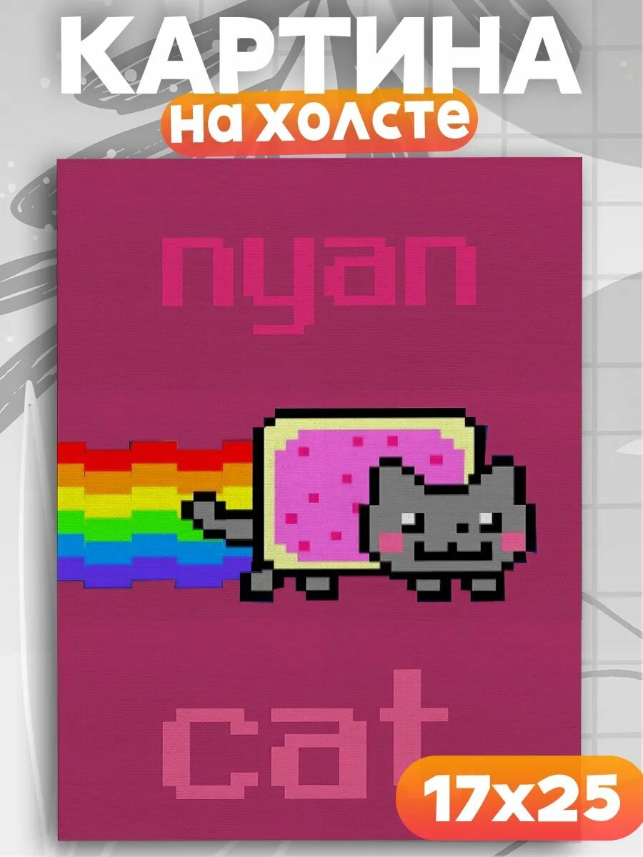 Картина на стену cutecore нян кет y2k