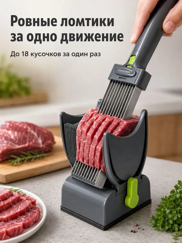 Слайсер для мяса, ручной кухонный слайсер из нержавеющей стали и пластика