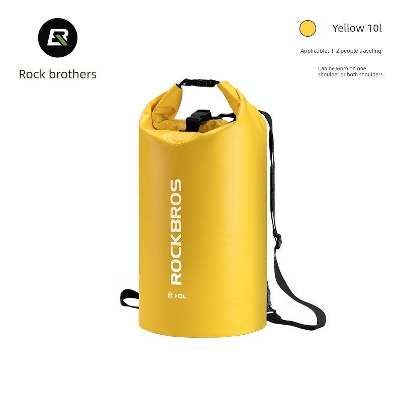 Lock Brother Рюкзак Водонепроницаемый Спортивный Мешок, Желтый, 10L для Пляжа и Отдыха