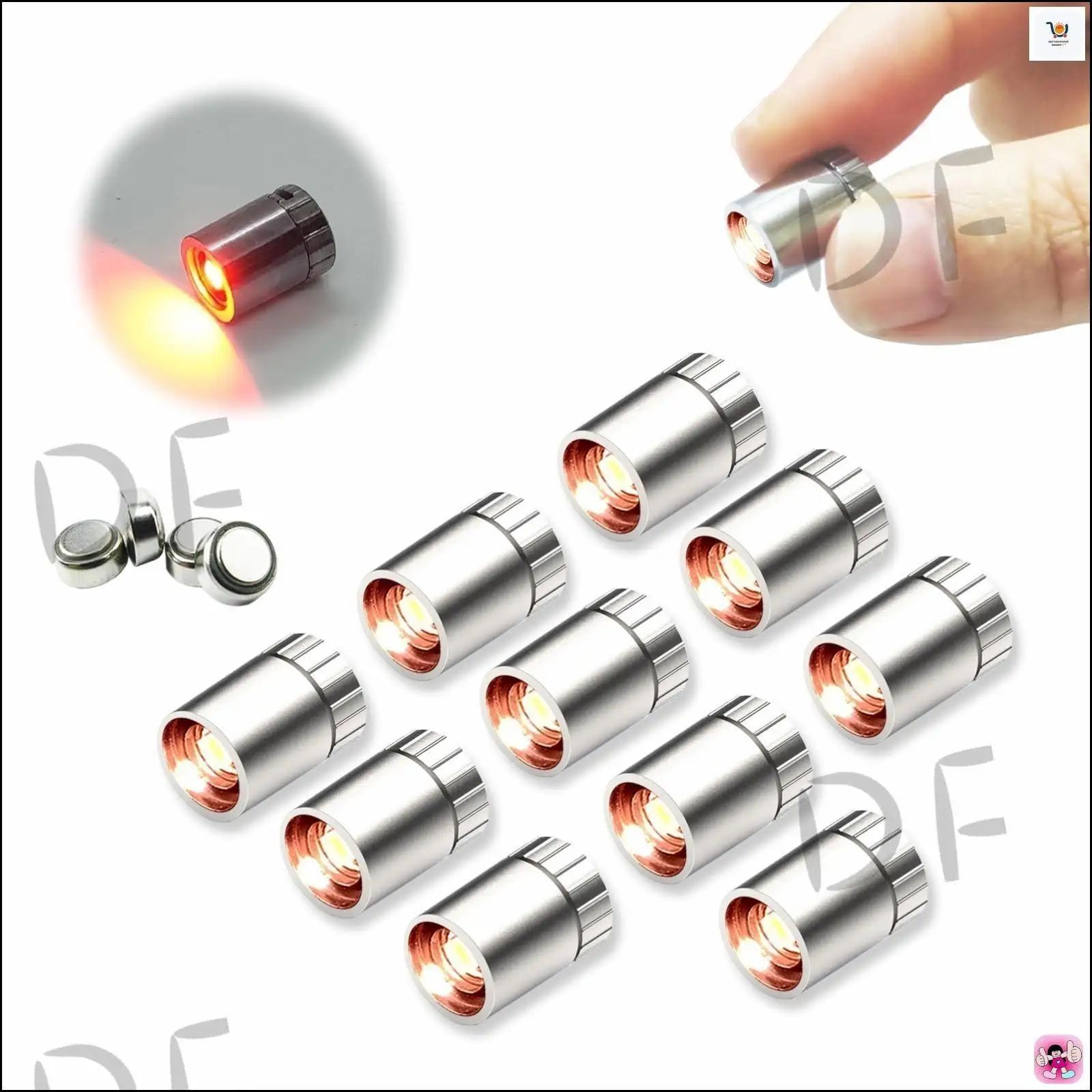 Набор из 10 мини LED ламп для рукоделия, DIY, освещения кукольного домика, на батарейках, совместимо с конструкторами