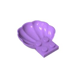 Строительные блоки Gobricks GDS-2092, корпус моллюска/гребешка с 4 шпильками, технические детали, совместимые с детскими игрушками lego 18970