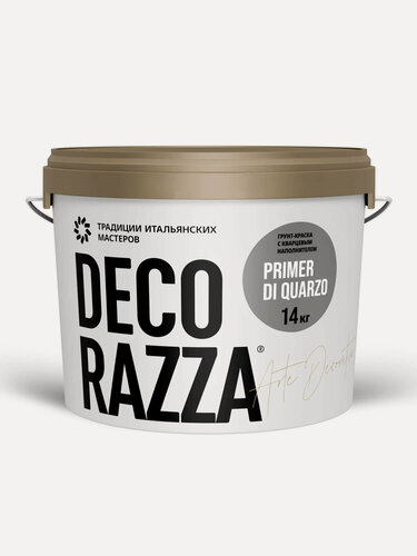 Изображение товара Грунт-краска с кварцевым наполнителем Decorazza Primer Di Quarzo (14кг) белая
