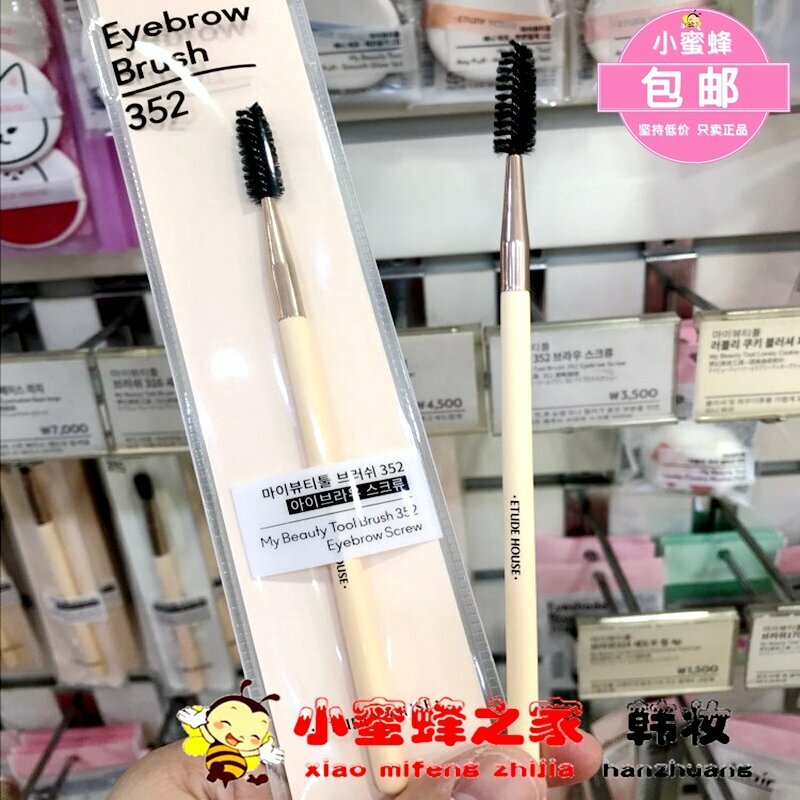 Корейская кисть для бровей Etude House с длинной ручкой, спиральная щеточка для бровей, расческа для ресниц, инструмент