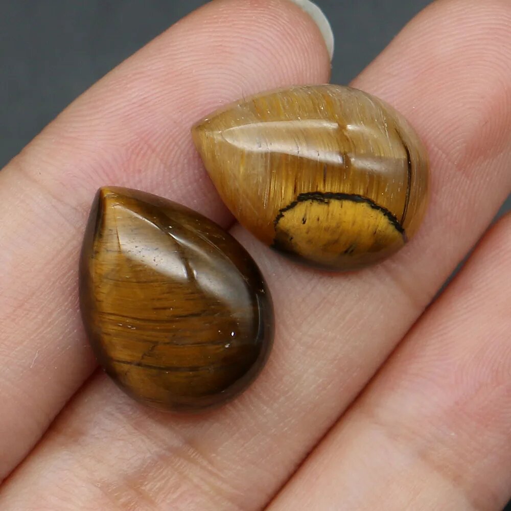 Кабошоны тигровый глаз, коричневый, цвет J