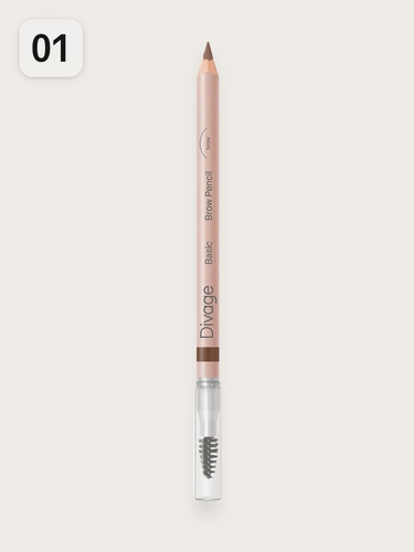 Изображение товара Divage Карандаш Для Бровей Eyebrow Pencil Basic Тон 01 светло-коричневый
