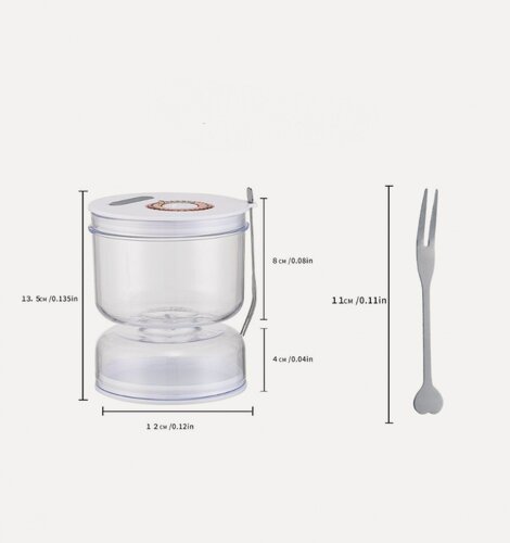 Изображение товара Контейнер с вилкой MyPads двойной для хранения солений и маринованных продуктов