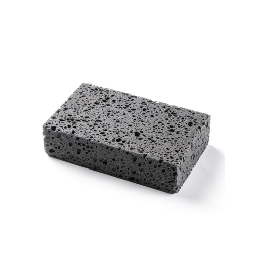 фото Shine systems black sponge - чёрная крупноячеистая губка для мойки кузова автомобиля 20*12*6см