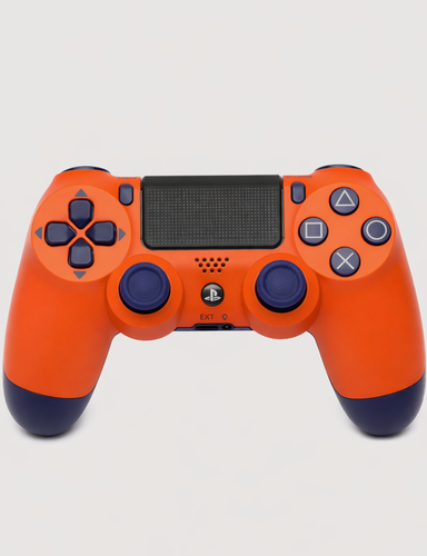 Изображение товара Геймпад, для ПК, PS4, Android, беспроводное/проводное подключение, виброотдача, оранжевый