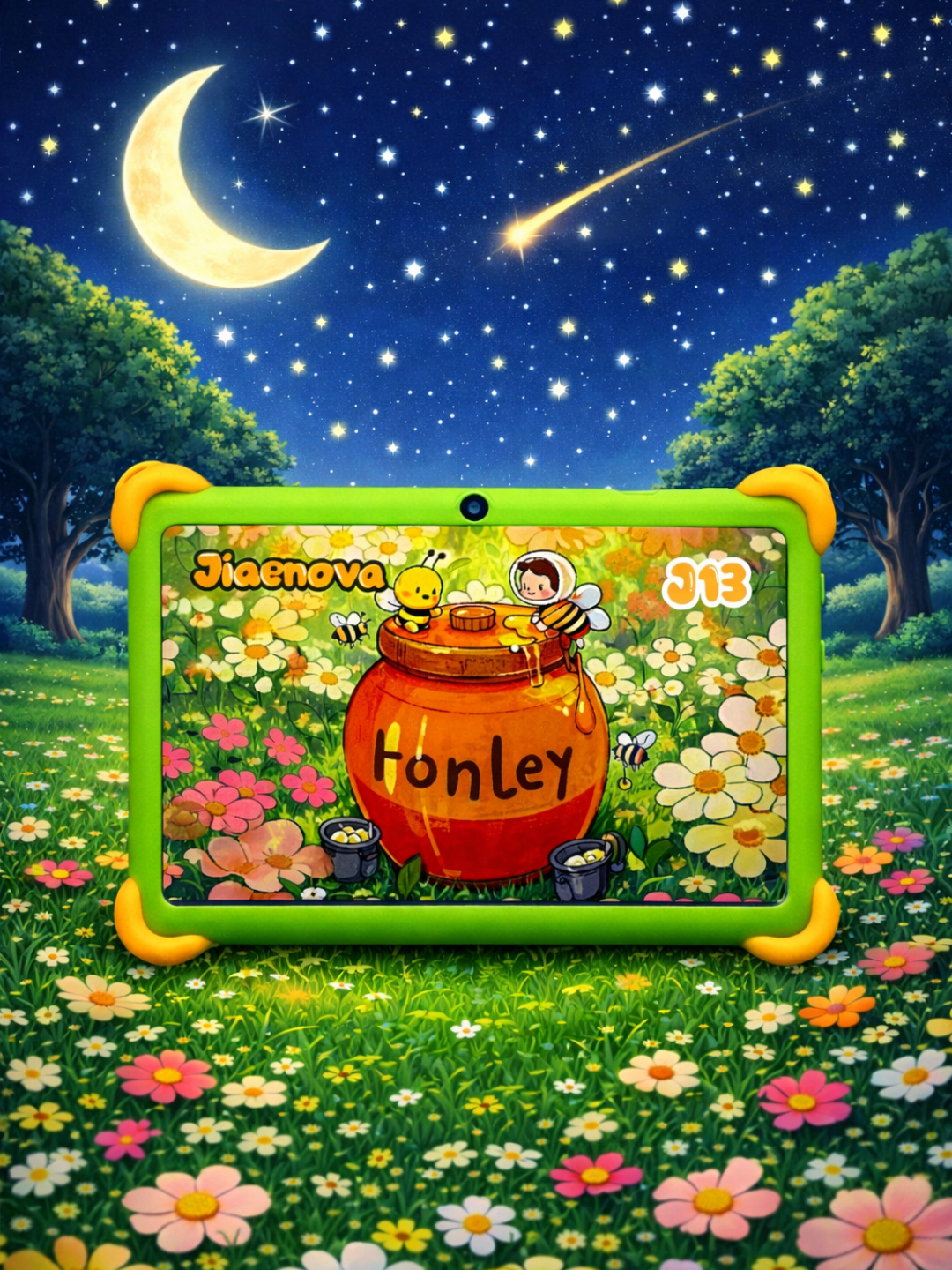 Детский планшет Jiaenova J13 – 7" FHD экран, 8GB RAM, 256GB память, Android 15, WiFi, комплект с 7 аксессуарами