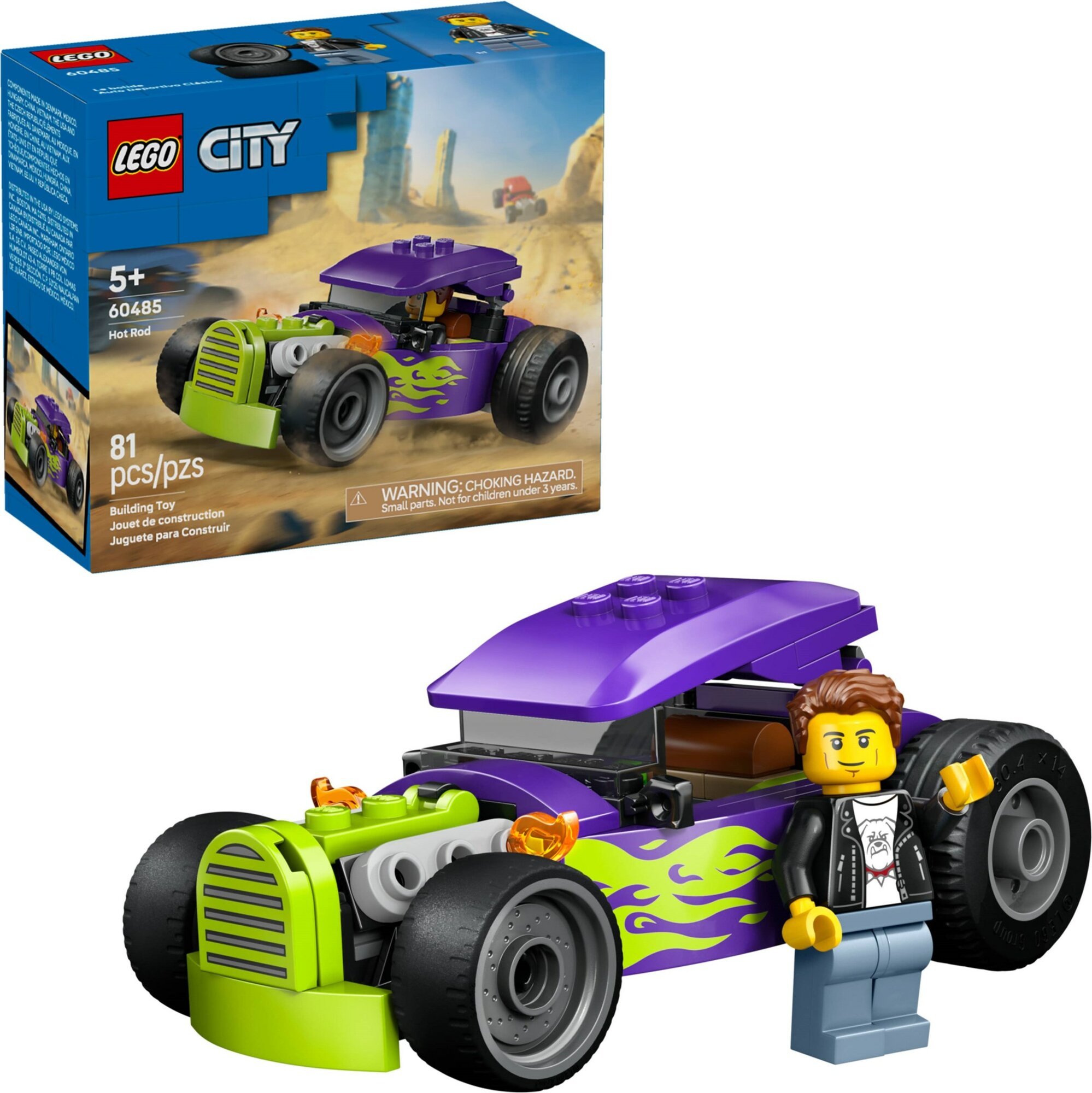 Конструктор LEGO City 60485 Гоночный автомобиль Хот род, 81 дет.