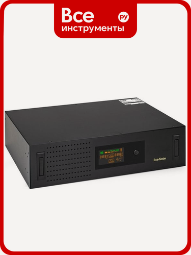 Изображение товара ИБП ExeGate ServerRM UNL-3000. LCD. AVR: 3000VA, 1800W, цветной LCD, 5 выходов, 2 Schuko, 3 C13, USB, 3U, стойка,
