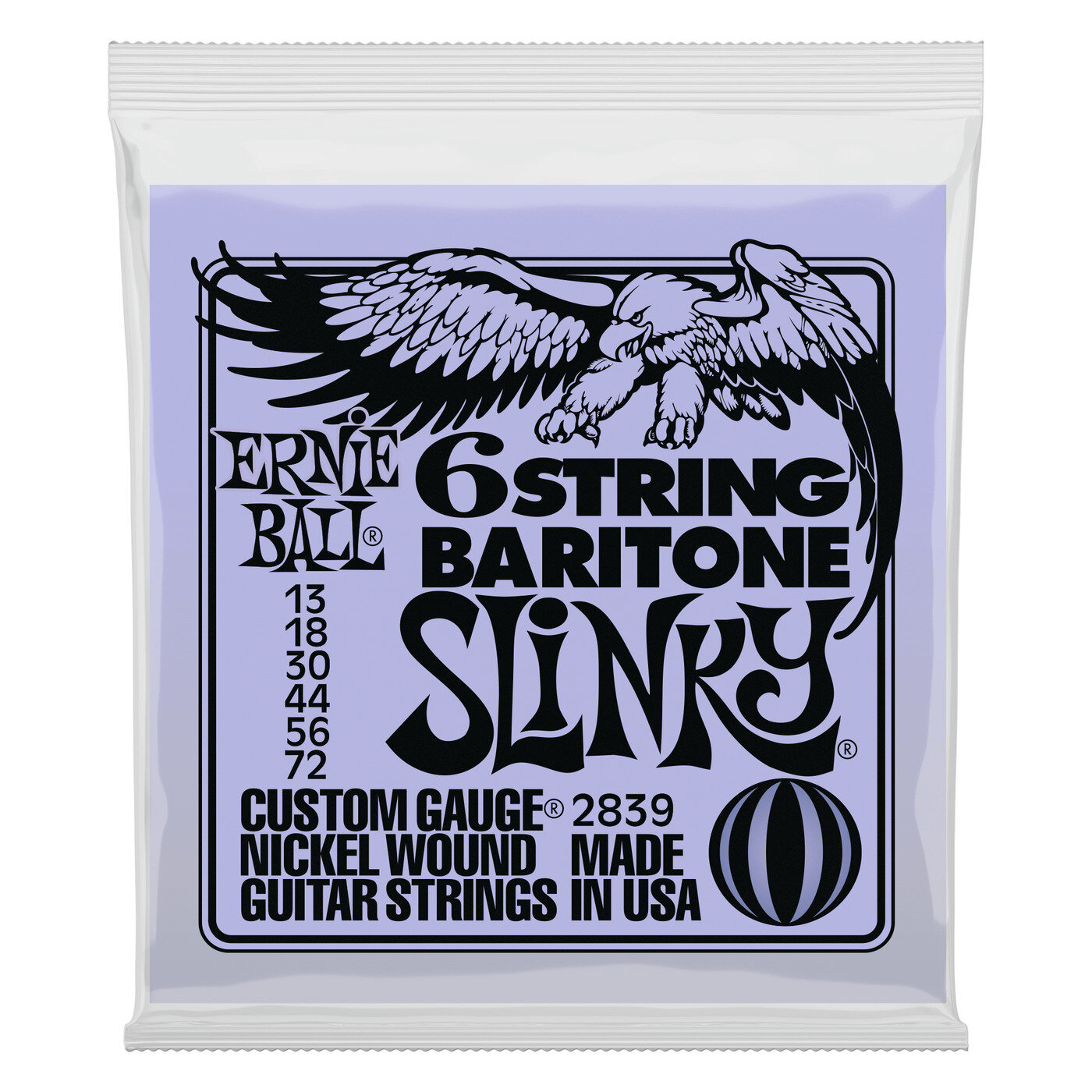 Струны для электрогитары баритон Ernie Ball 2839 13-72