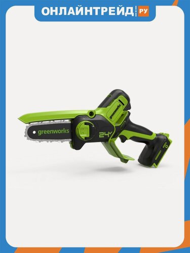 Изображение товара Пила цепная Greenworks аккумуляторная G24MCS10 (мини) без АКБ и ЗУ