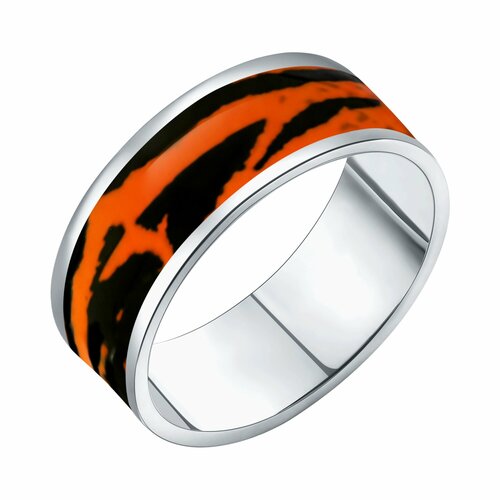 фото Кольцо diamant online, серебро, 925 проба, родирование, эмаль, размер 18, микс