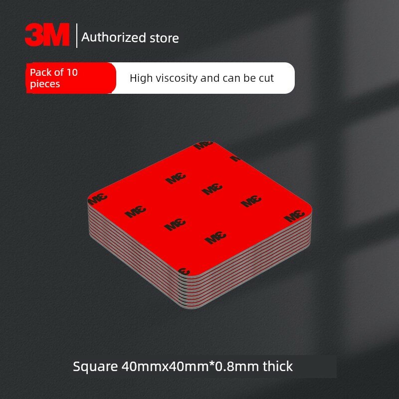 3M VHB двусторонний клей 4 см квадрат, высокая липкость без следов для автомобильных креплений камеры, 10 шт